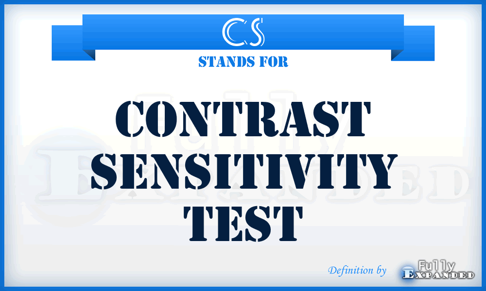 CS - Contrast Sensitivity test