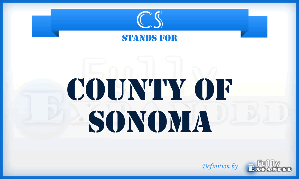 CS - County of Sonoma
