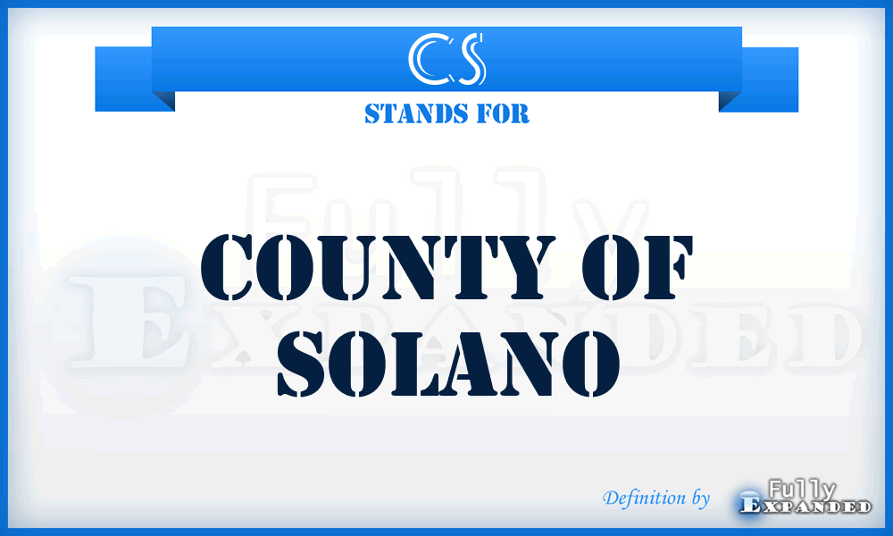 CS - County of Solano