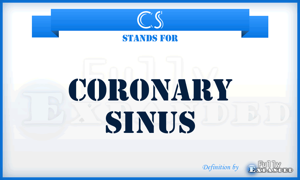 CS - coronary sinus