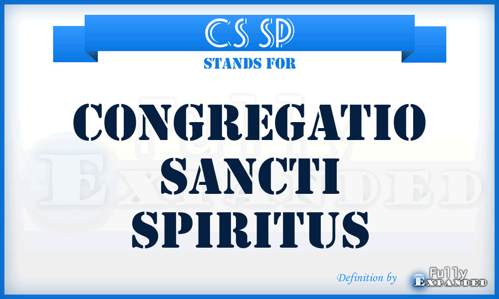 CS Sp - Congregatio Sancti Spiritus