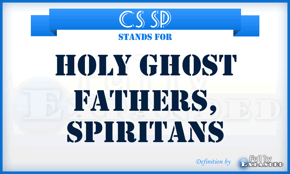 CS Sp - Holy Ghost Fathers, Spiritans