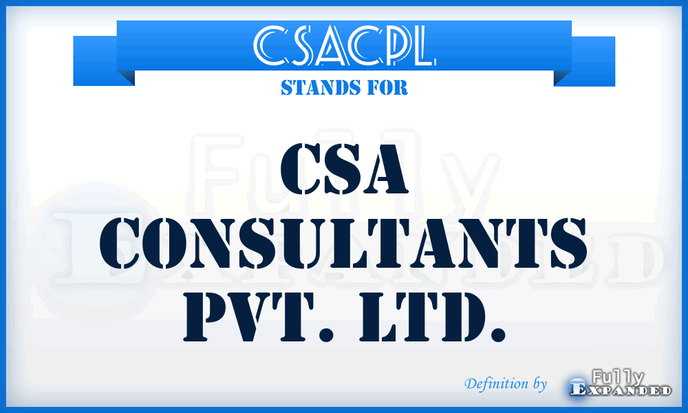 CSACPL - CSA Consultants Pvt. Ltd.