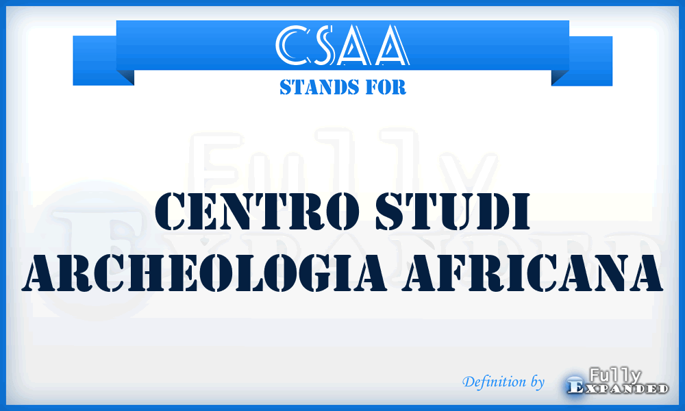 CSAA - Centro Studi Archeologia Africana