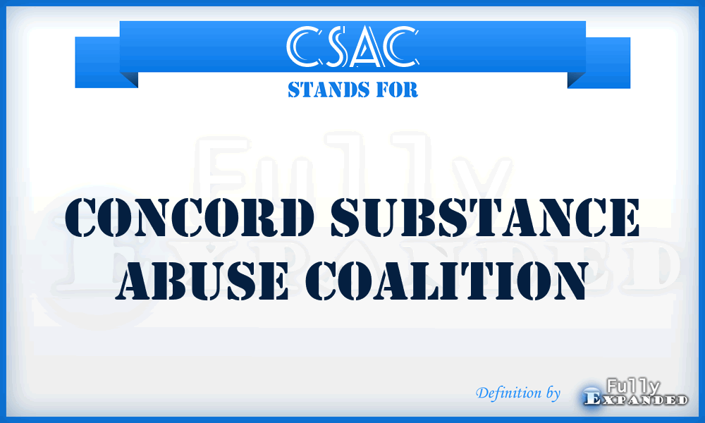 CSAC - Concord Substance Abuse Coalition