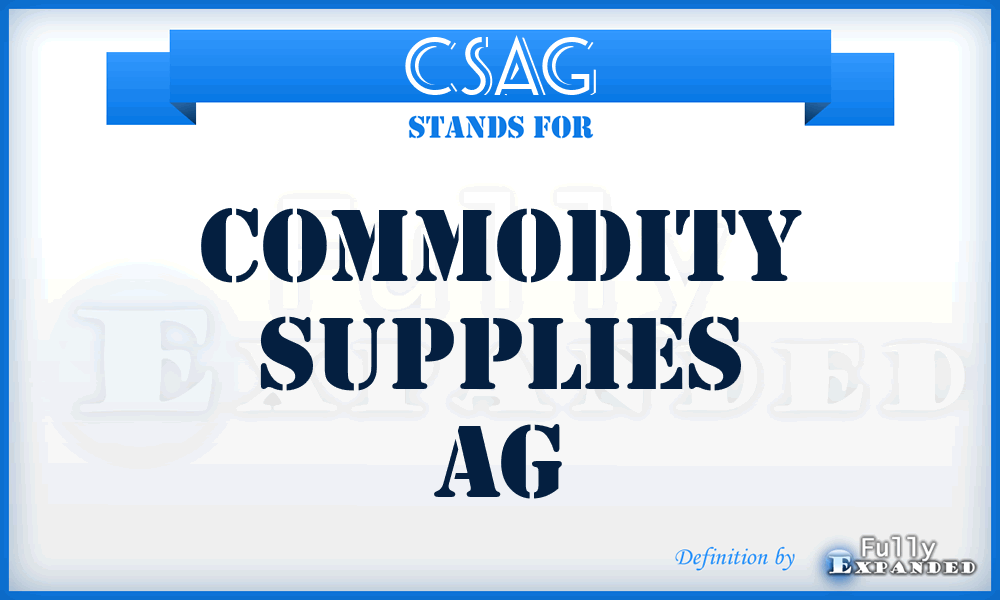 CSAG - Commodity Supplies AG
