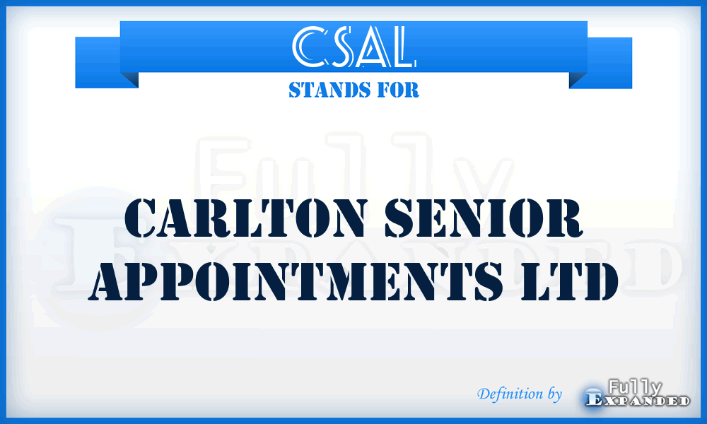 CSAL - Carlton Senior Appointments Ltd