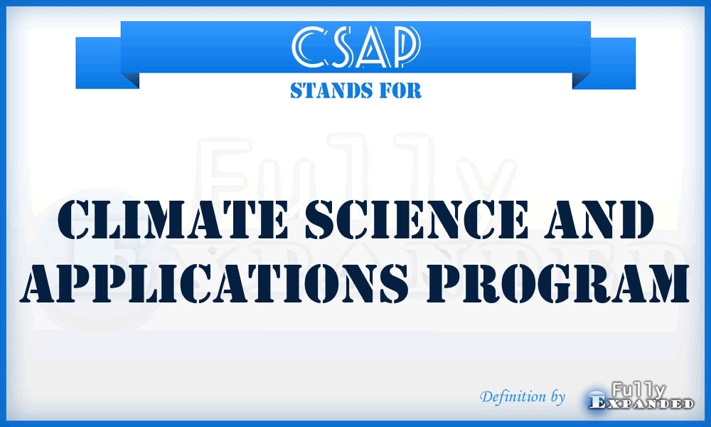 CSAP - Climate Science and Applications Program