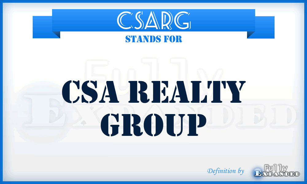 CSARG - CSA Realty Group