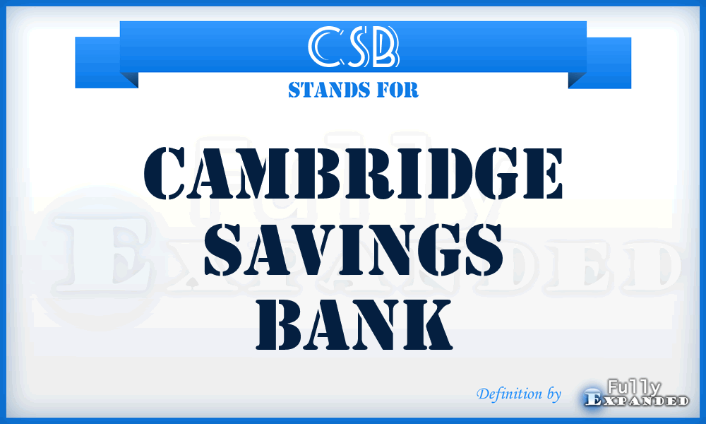 CSB - Cambridge Savings Bank