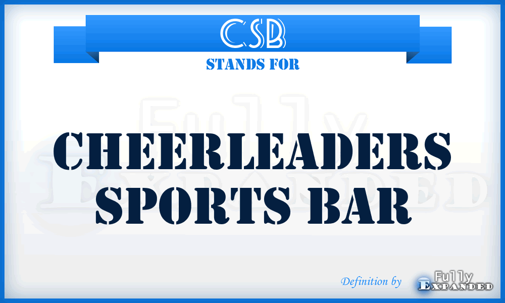 CSB - Cheerleaders Sports Bar