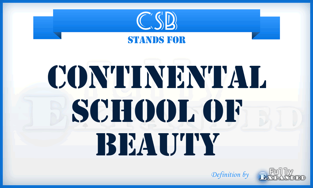 CSB - Continental School of Beauty