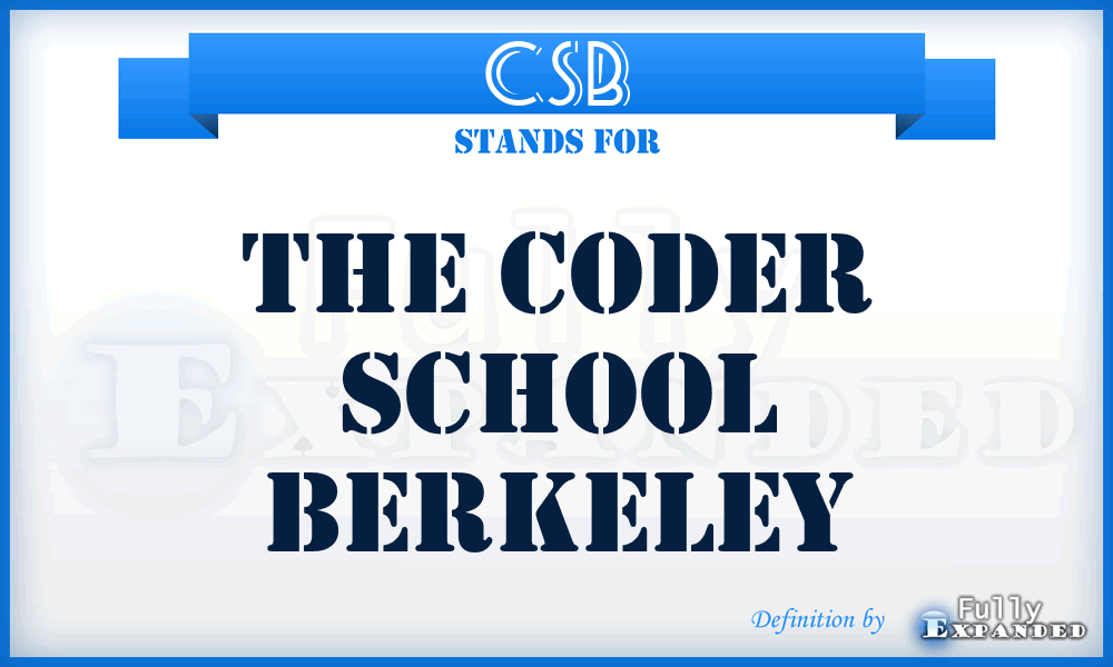 CSB - The Coder School Berkeley