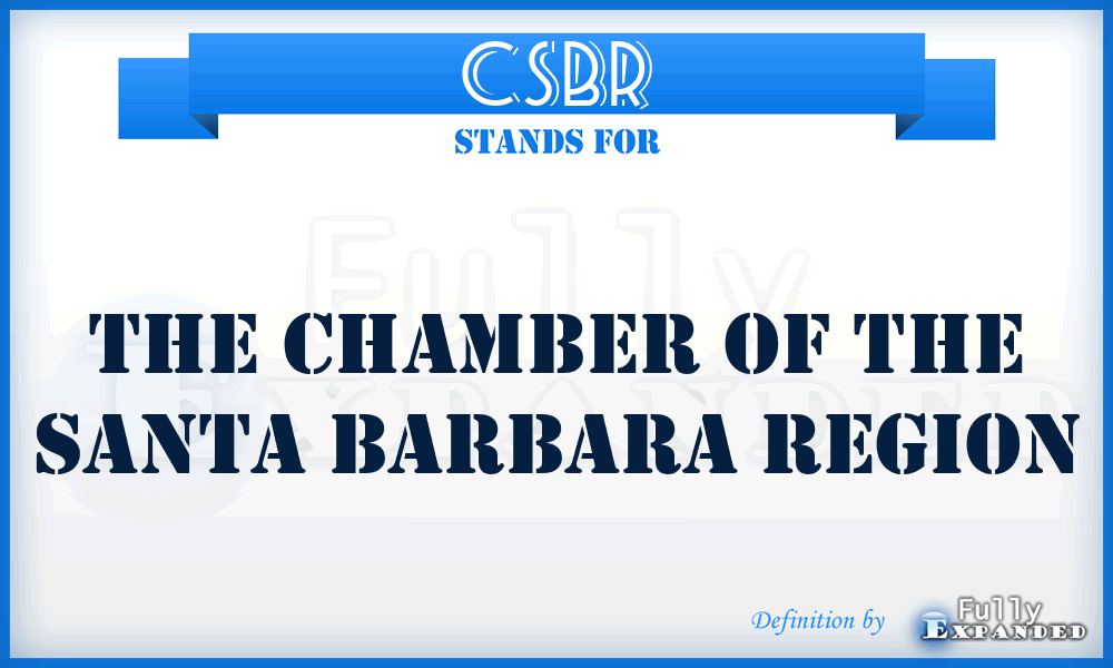 CSBR - The Chamber of the Santa Barbara Region