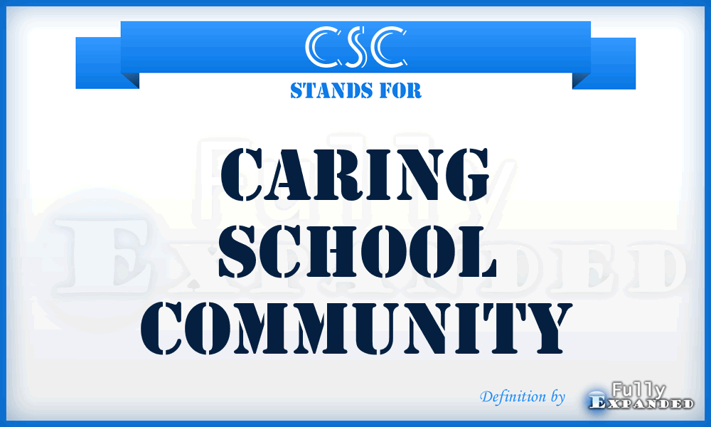 CSC - Caring School Community