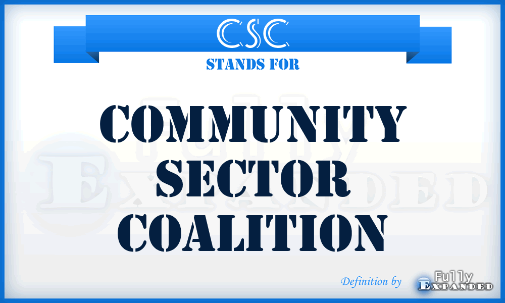 CSC - Community Sector Coalition