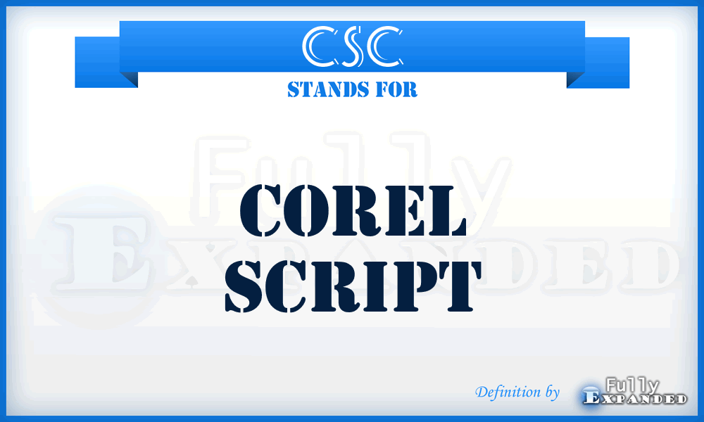 CSC - Corel Script