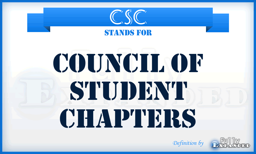 CSC - Council of Student Chapters