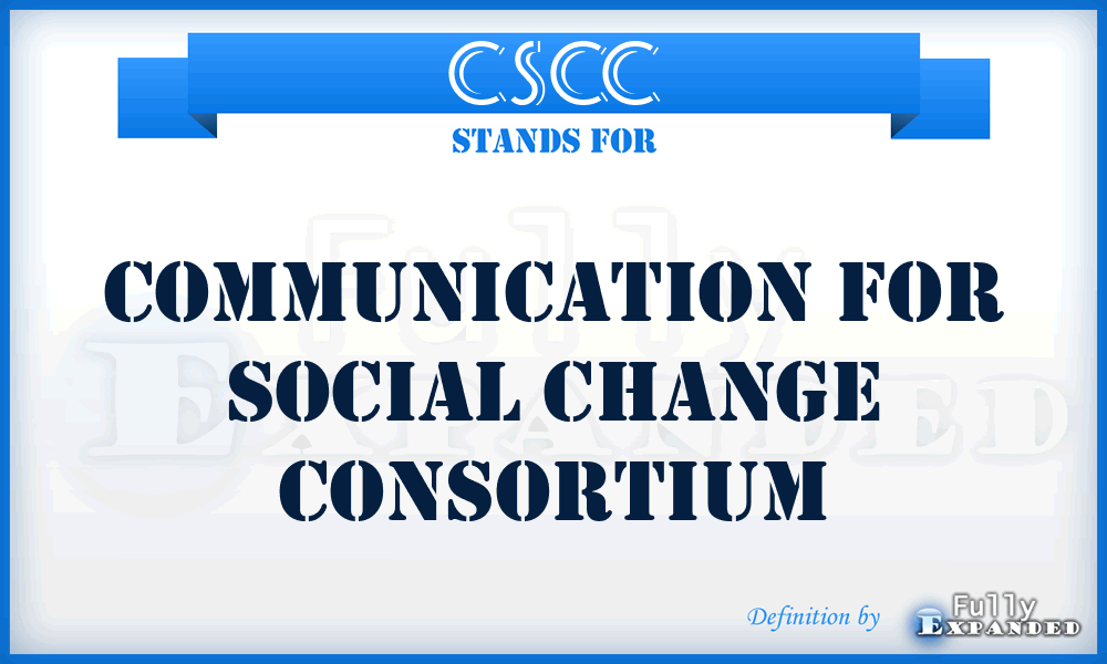 CSCC - Communication for Social Change Consortium