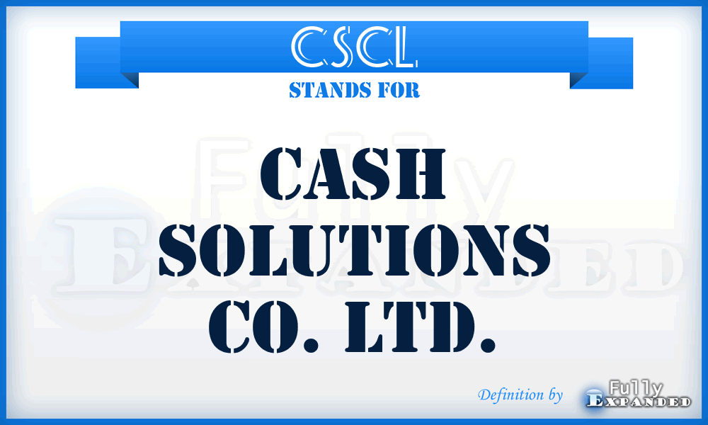 CSCL - Cash Solutions Co. Ltd.