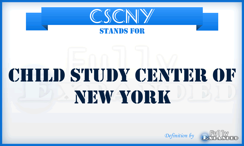 CSCNY - Child Study Center of New York