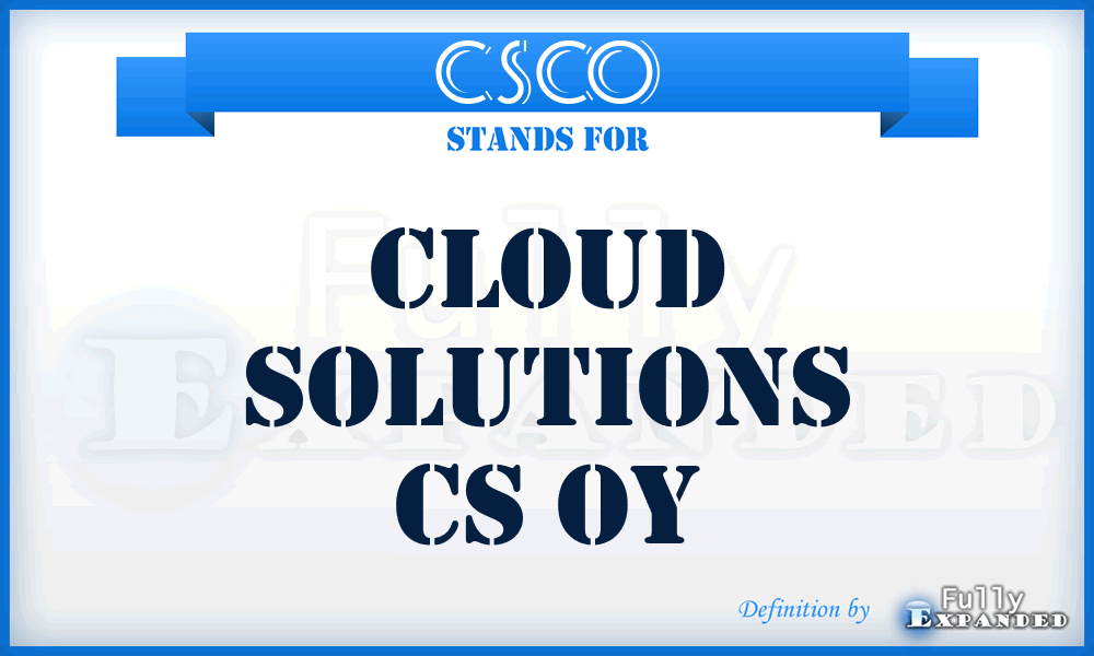 CSCO - Cloud Solutions Cs Oy