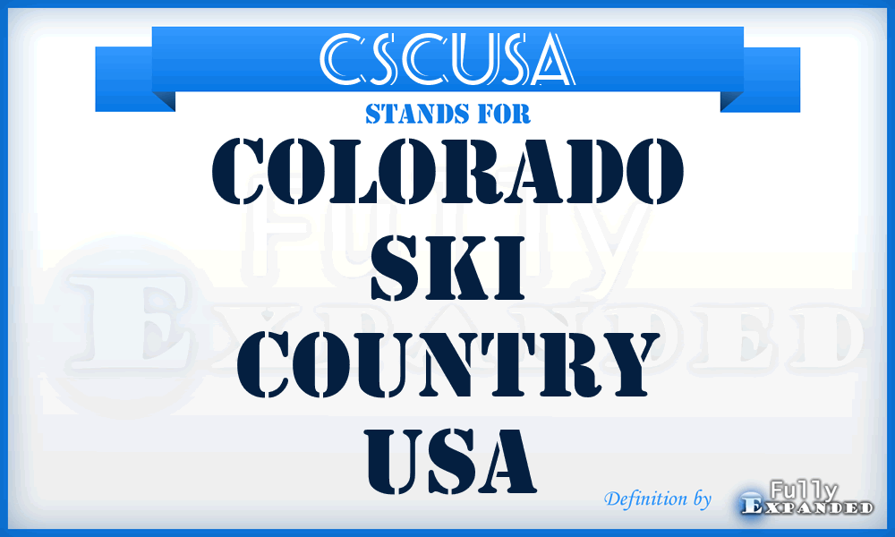 CSCUSA - Colorado Ski Country USA