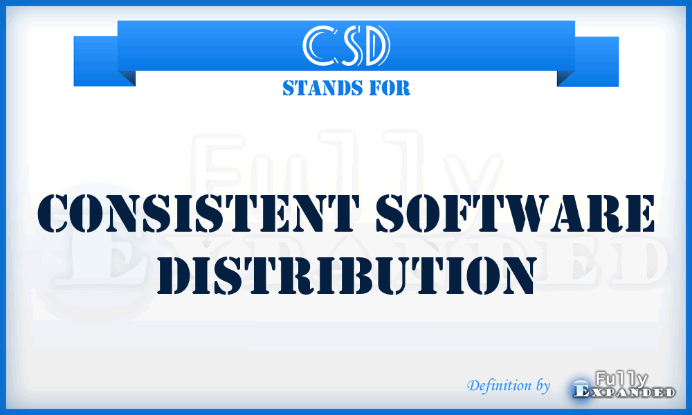 CSD - Consistent Software Distribution