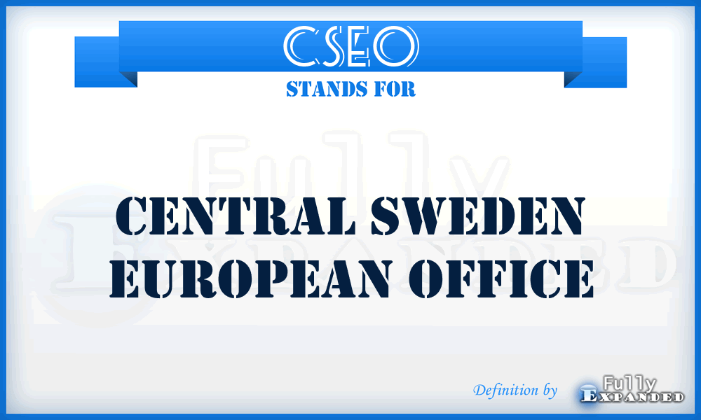 CSEO - Central Sweden European Office