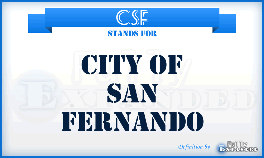 CSF - City of San Fernando