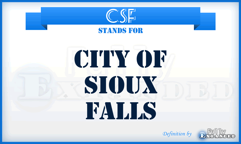 CSF - City of Sioux Falls