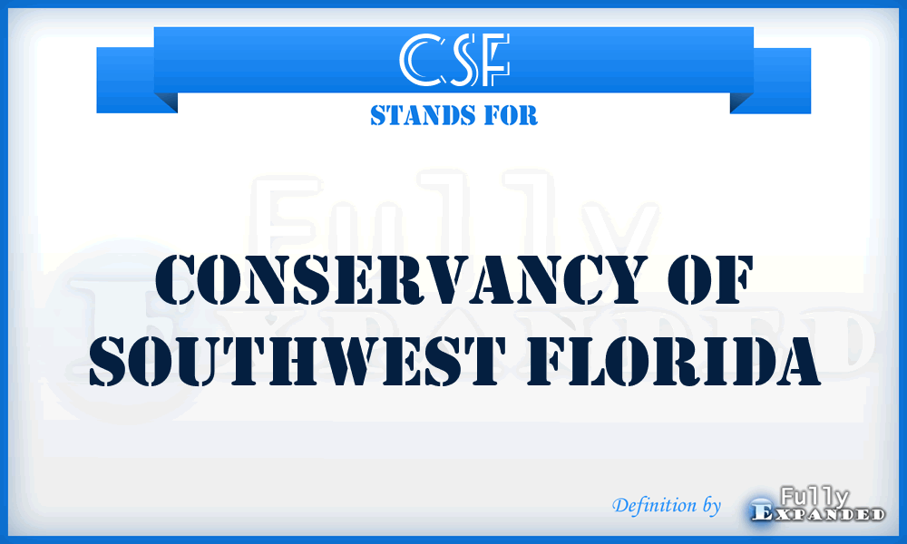 CSF - Conservancy of Southwest Florida