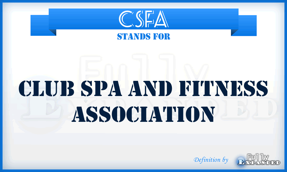 CSFA - Club Spa and Fitness Association
