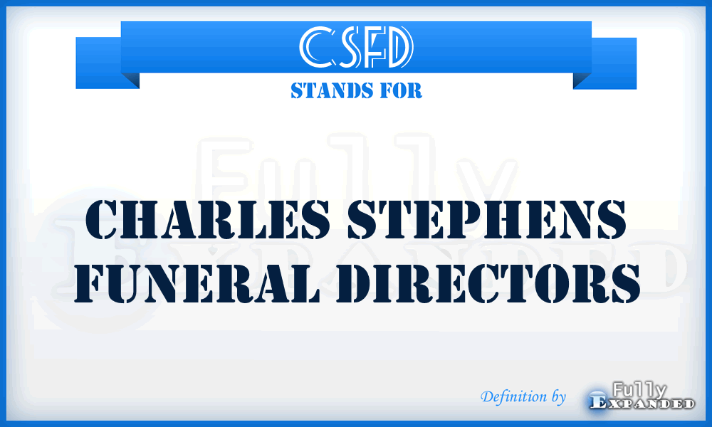 CSFD - Charles Stephens Funeral Directors