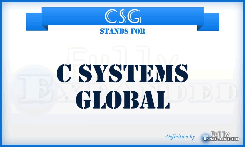 CSG - C Systems Global
