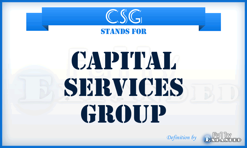 CSG - Capital Services Group