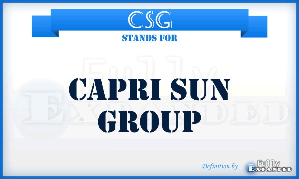 CSG - Capri Sun Group