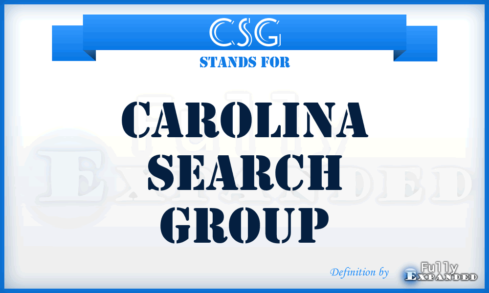 CSG - Carolina Search Group