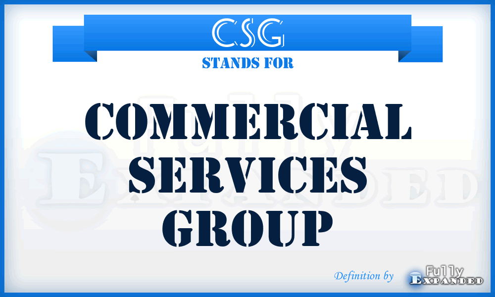 CSG - Commercial Services Group