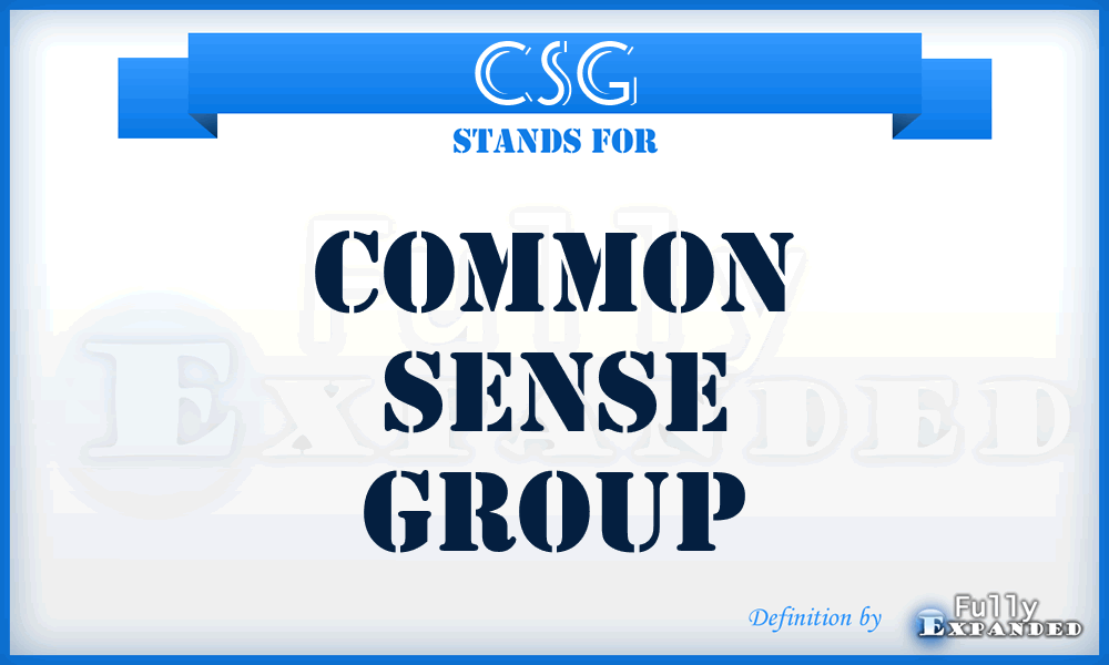 CSG - Common Sense Group