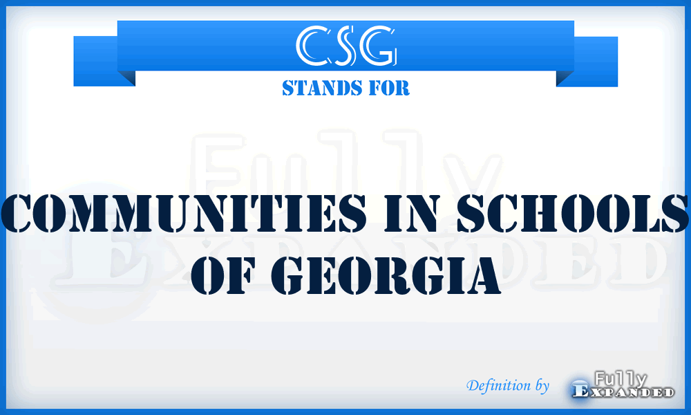 CSG - Communities in Schools of Georgia