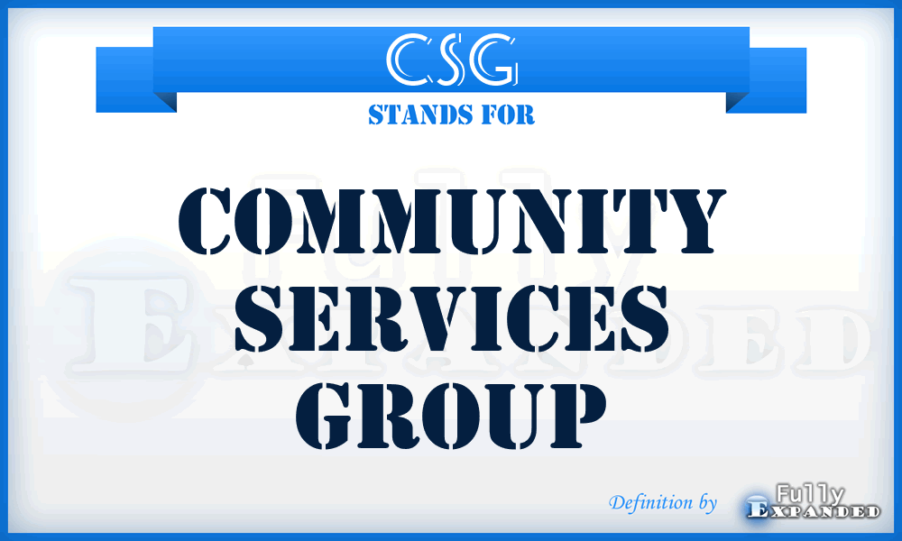 CSG - Community Services Group