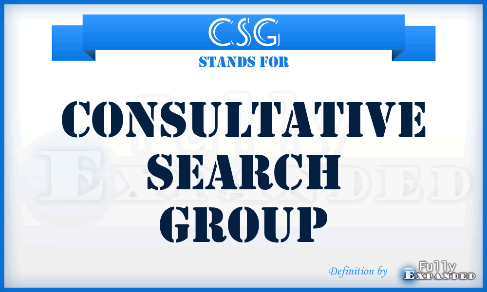 CSG - Consultative Search Group