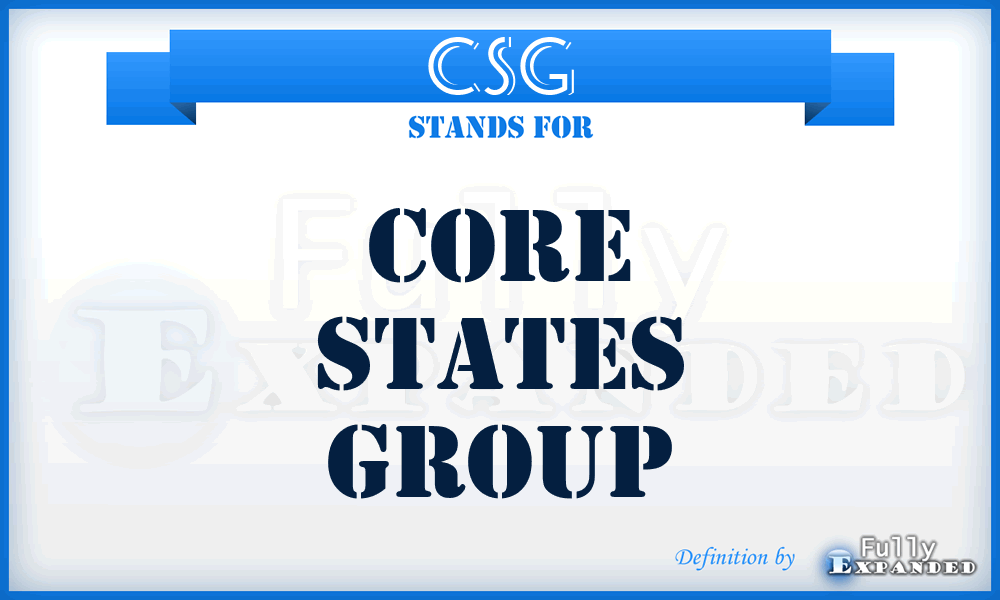 CSG - Core States Group