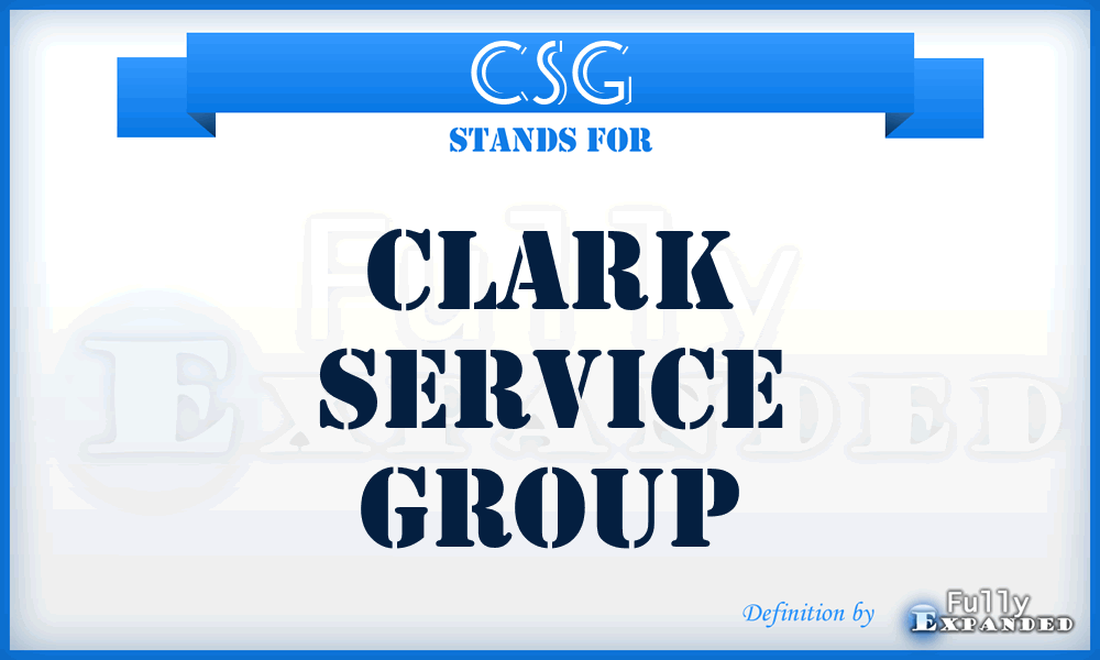 CSG - Clark Service Group