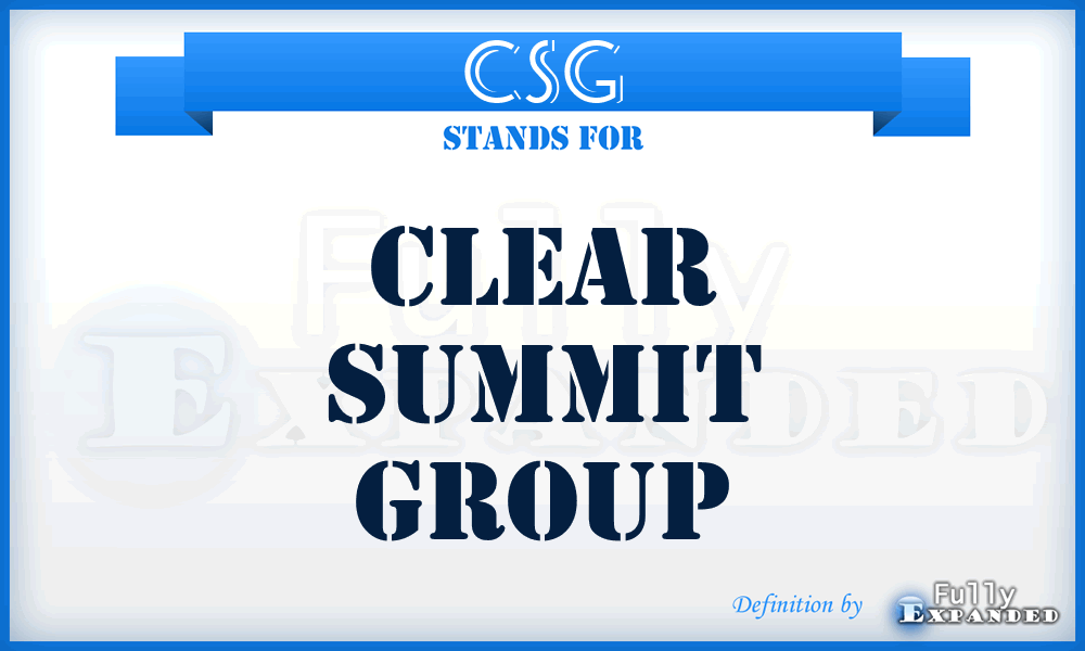 CSG - Clear Summit Group