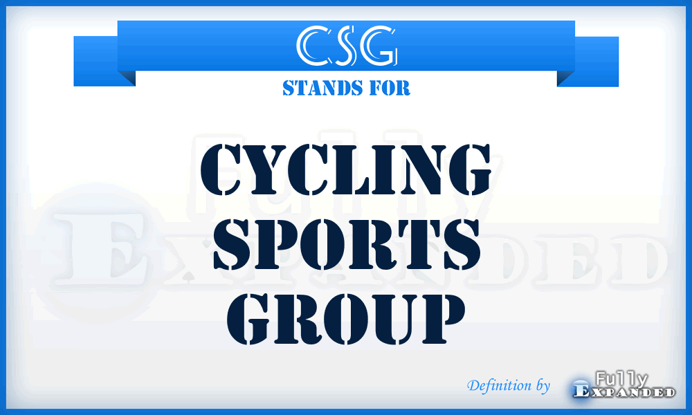 CSG - Cycling Sports Group
