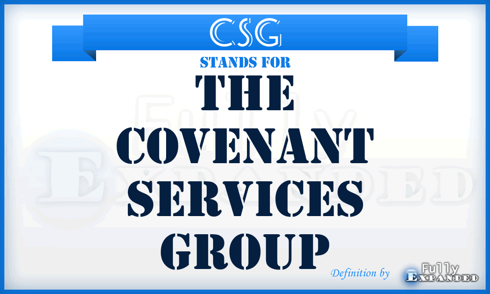 CSG - The Covenant Services Group