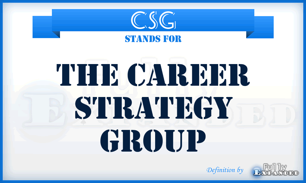 CSG - The Career Strategy Group