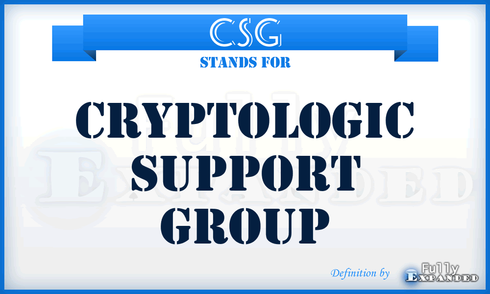 CSG - cryptologic support group